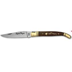 Op&eacute; 1� Laguiole Bougna - Couteau 12 cm - noyer fleur lot 13