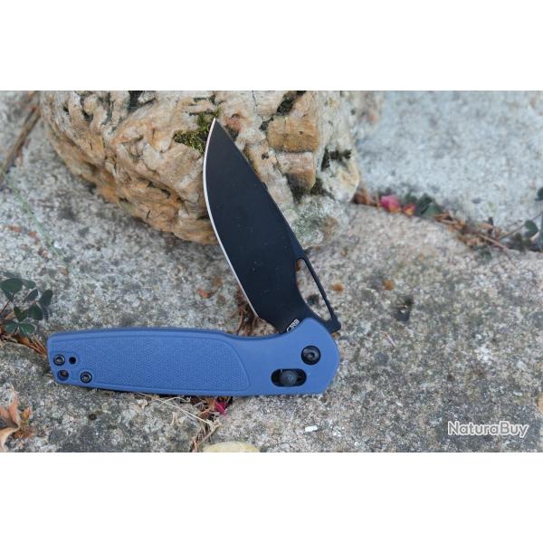 Couteau CJRB Acacia Blue Lame Acier AR-RPM9 Black Manche FRN Crossbar Lock IKBS Clip 1952BBU