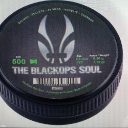The black ops soul plombs a t&ecirc;te plate calibre 4.5mm 0.50g 7.72gr 500 munitions