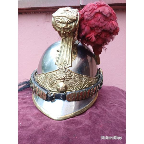 Casque de DRAGONS 1871-74 troupe T.BE.