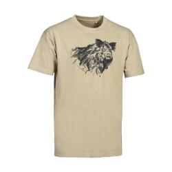 Tee-Shirt Manches Courtes Prohunt Big Game Sanglier - Beige S S
