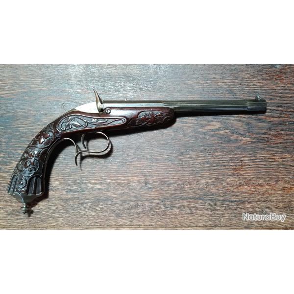 Pistolet de salon type Flobert - cartouche annulaire 6 mm ou .22 short - TBE