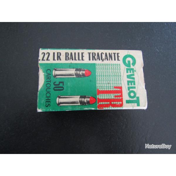 UNE BOITE DE 50 BALLES CALIBRE 22 LR TRACANTES
