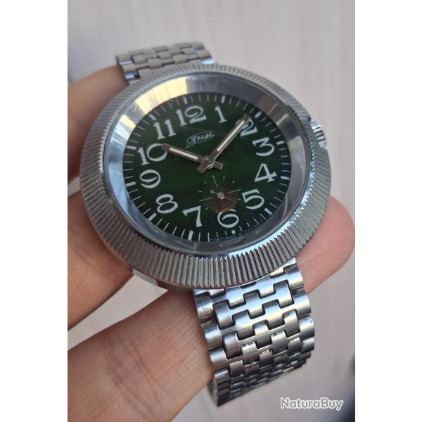 ZIM "CHAYBA" MONTRE M�CANIQUE ANCIENNE GRAND BOITIER MADE IN URSS  CCCP 1970-1980