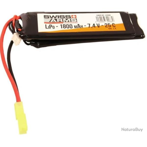 Batterie LiPo Double Stick 7.4v - 1800 mAh - 25C - Tamiya - Swiss Arms