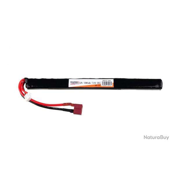 Batterie LiPo Baton 7.4v - 1200mAh - 25C - T-Dean - Swiss Arms