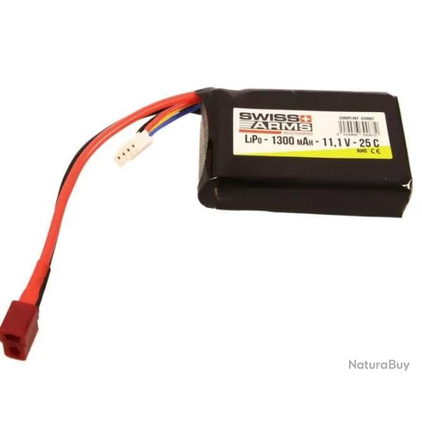 Batterie LiPo AN/PEQ 11.1v - 1300 mAh - 25C - T-Dean - Swiss Arms