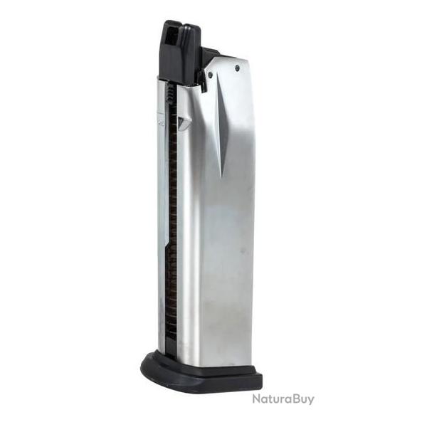 25 BBs 6mm Green Gas Magazine for XDM 4.5 Airsoft GBB - Silver - Springfield Armory / Cybergun