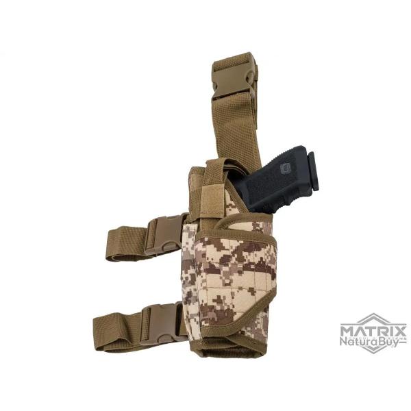 Holster de cuisse universel tactique Tornado pour gaucher - Digital Desert - Matrix