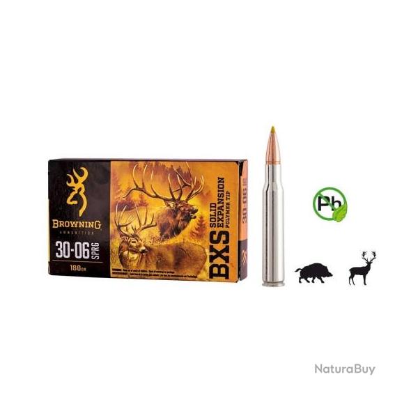 MUNITIONS BROWNING BXS CALIBRE 30-06 - 180 GRAINS 11.66 G