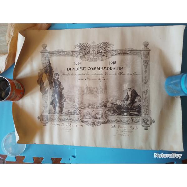 diplome commemoratif premier guerre mondial  ww1