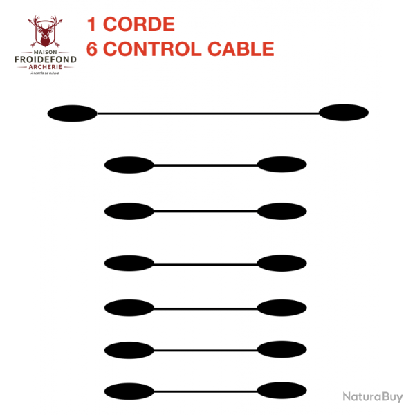 Cordage Arc � poulie - MFA - Kit corde et c�bles 7 cordes