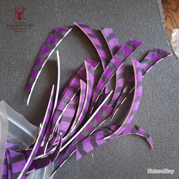 Plumes Shield ray�es 5" d'occasion par 12 - Fluo