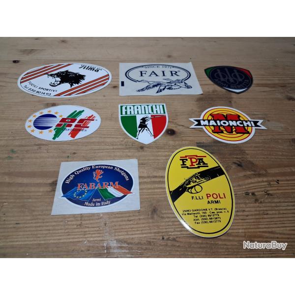 Autocollants lot compos� 8 pi�cesdiverses marques