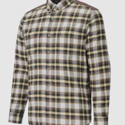 Chemise en coton &agrave; carreaux Verney Carron jaune/marron Montarcy taille 2XL