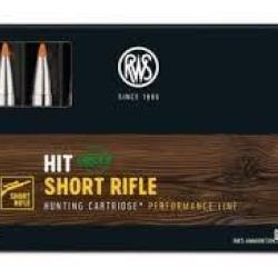Cartouches RWS calibre 308win HIT SHORT RIFLE 9.7g 150gr x20