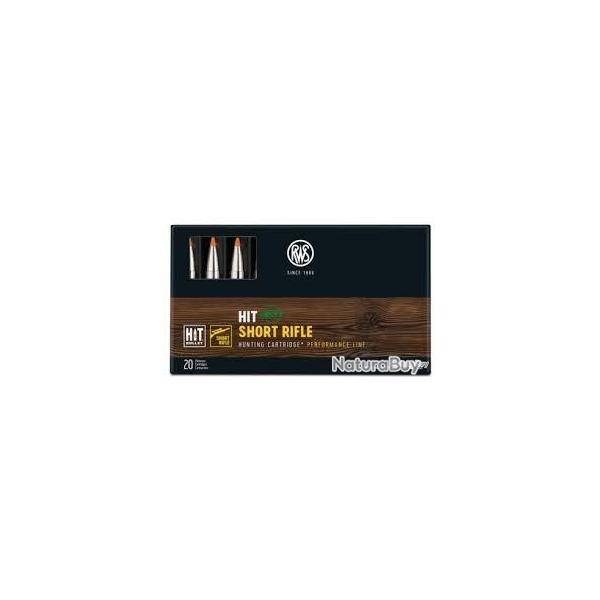 Cartouches RWS calibre 308win HIT SHORT RIFLE 9.7g 150gr x20
