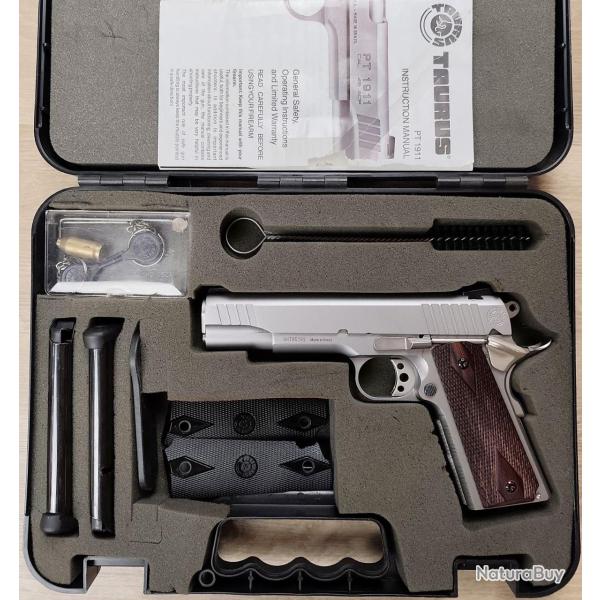 Pistolet TAURUS mod. PT 1911 - Cal .45 ACP - 2 chargeurs, mallette (Occasion)