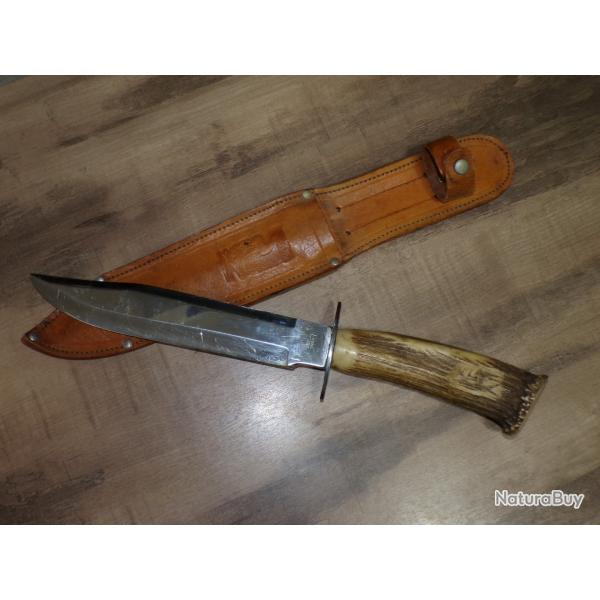 IMPORTANT COUTEAU DE CHASSE "MUELA"
