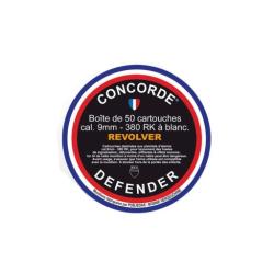 Cartouches CONCORDE DEFENDER cal.9mm RK pour revolver par 50
