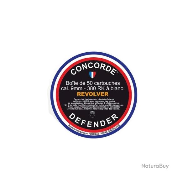 Cartouches CONCORDE DEFENDER cal.9mm RK pour revolver par 50