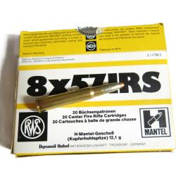 Boite de 20 cartouches Mauser 8 x 57 JRS RWS