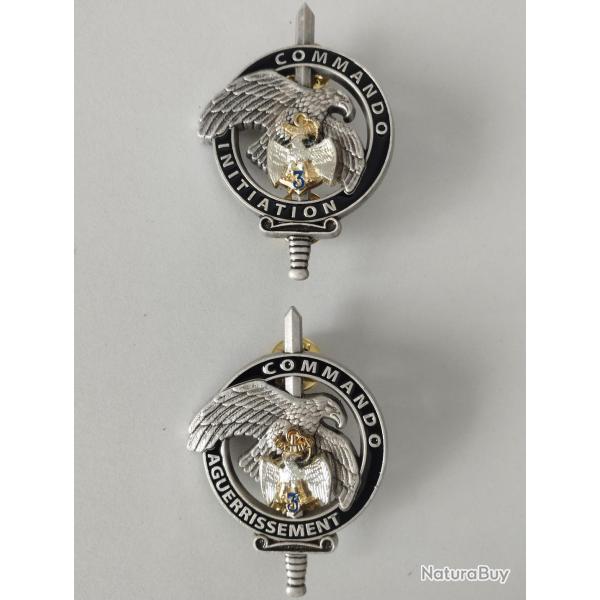 Lot insignes brevets commando du fort de Penthi�vre/3�RIMa