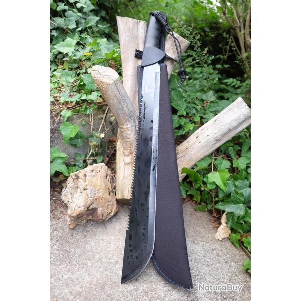 Grande Machette Military Guide de Brousse Lame Acier Inox Manche Abs Etui Nylon Amazonas 000