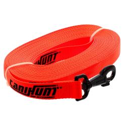 Longe pour chien HUNTER FIRST 10ML sangle Plate Polyester 25mm Orange canihunt