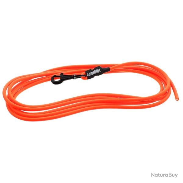Longe pour chien X-TREME PVC 8mm orange canihunt 10m