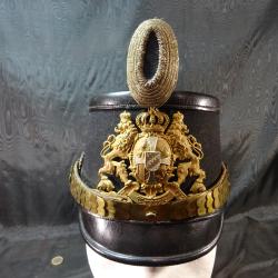 rare SHAKO de chasseur bavarois officier r&eacute;serviste f&ucirc;t feutre  XIX&eacute; d&eacute;but XX&eacute;me