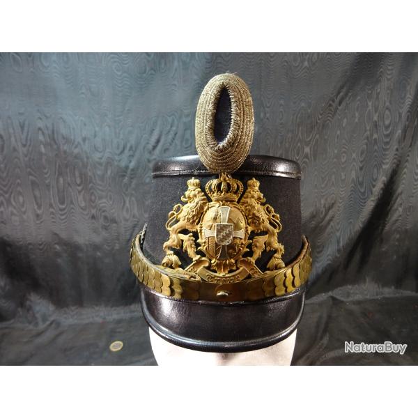rare SHAKO de chasseur bavarois officier r�serviste f�t feutre  XIX� d�but XX�me