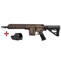 "PACK PROMO" Carabine SCHMEISSER AR15 S4F Bronze Calibre 223 Rem Canon 10.5" + Point rouge FALKE