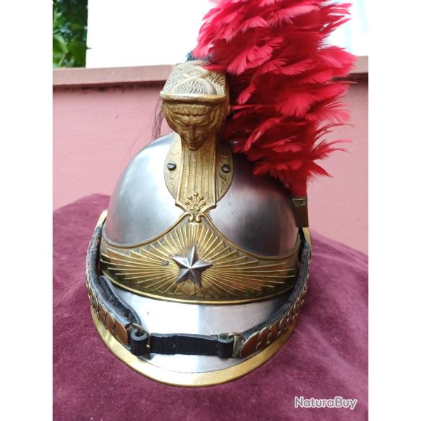 RARE casque de HUSSARDS Mle.1913 de troupe T.B.E.