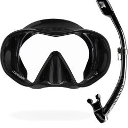 CRESSI F-Dual + Supernova Dry Combo Masque F-Dual et Tuba Sec pour la Plong&eacute;e et Le Snorkeling