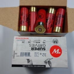 LOT DE 200 MUNITIONS WINCHESTER SUPER GRIVES CAL 12X70 32GR 7/5 BJ NOUVELLE FABRICATION