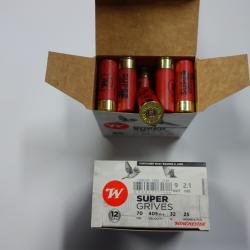 LOT DE 200 MUNITIONS WINCHESTER SUPER GRIVES CAL 12X70 32GR BJ  N&deg;9 NOUVELLE FABRICATION