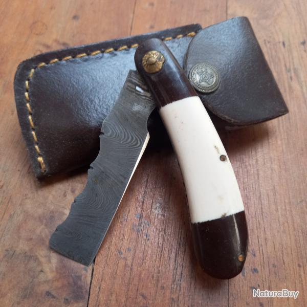 Joli Couteau COUPE CHOUX Damas avec �tui en cuir