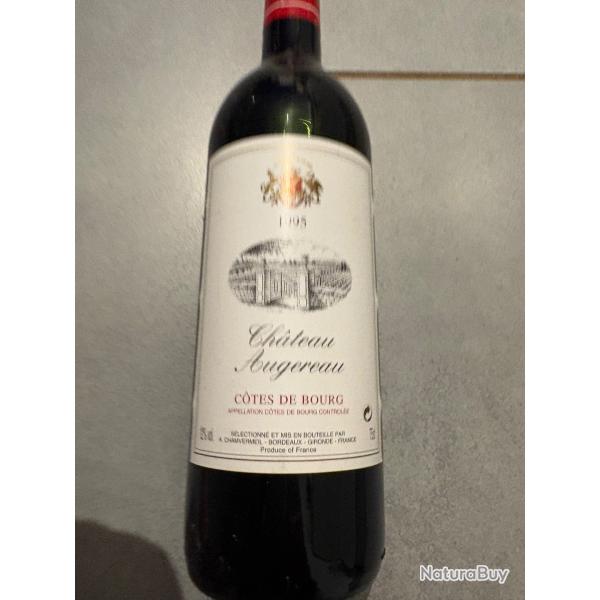Bouteille de vin rouge Ch�teau Augereau C�tes du bourg 1995