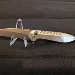 Kansept Kosame T1093F6 - Titane Stonewash / Jade G10 - 154CM - EI Spade - Complet