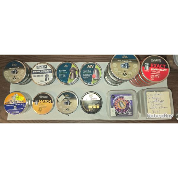 LOT DE PLOMBS POUR AIR COMPRIM�