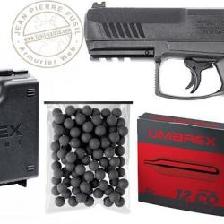 Pack pistolet CO2 &agrave; balles de caoutchouc T4E TPX 50 Gen2 OR - Cal.50 (19,9 Joules max)
