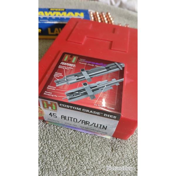 Outils rechargement HORNADY 45 AUTO/AR/WIN/ACP