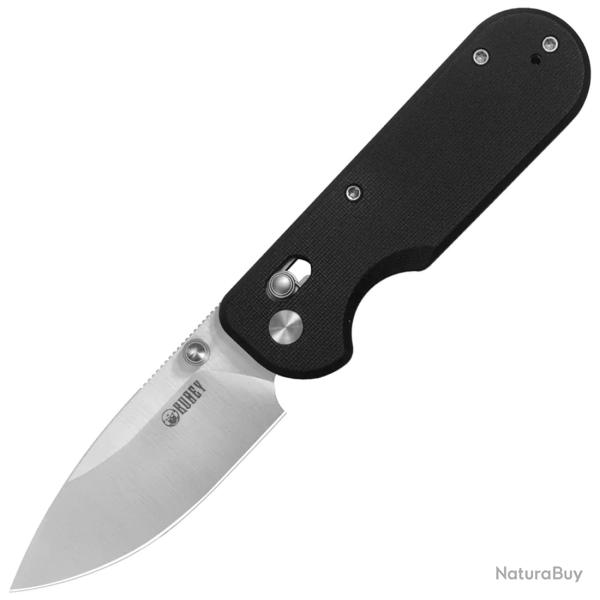 Couteau pliant - Kubey Bedrock Satin D2 Black G10