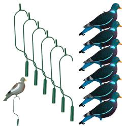 Pack 6 formes de pigeon + 6 crochets