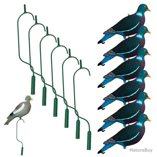 Pack 6 formes de pigeon + 6 crochets