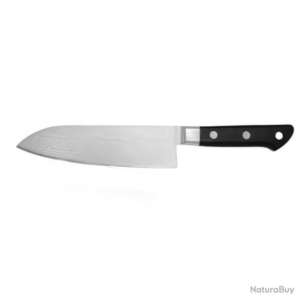 Couteau japonais Santoku Tojiro Classic Damascus lame 17cm
