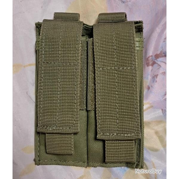 Etui double Vert pour 2 Chargeurs 10 coups 22LR