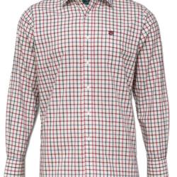 CHEMISE ALAN PAINE &Agrave; CARREAUX MARINE/BORDEAUX