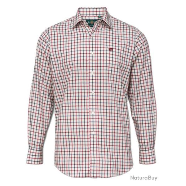 CHEMISE ALAN PAINE � CARREAUX MARINE/BORDEAUX